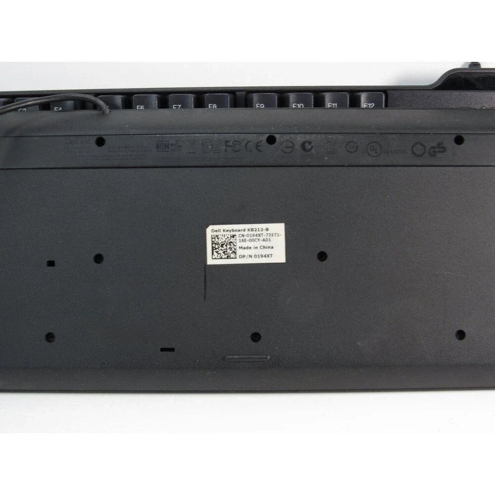 Dell Wired Keyboard KB212-B for PC USB Full Size Standard Layout - Lot Of 2